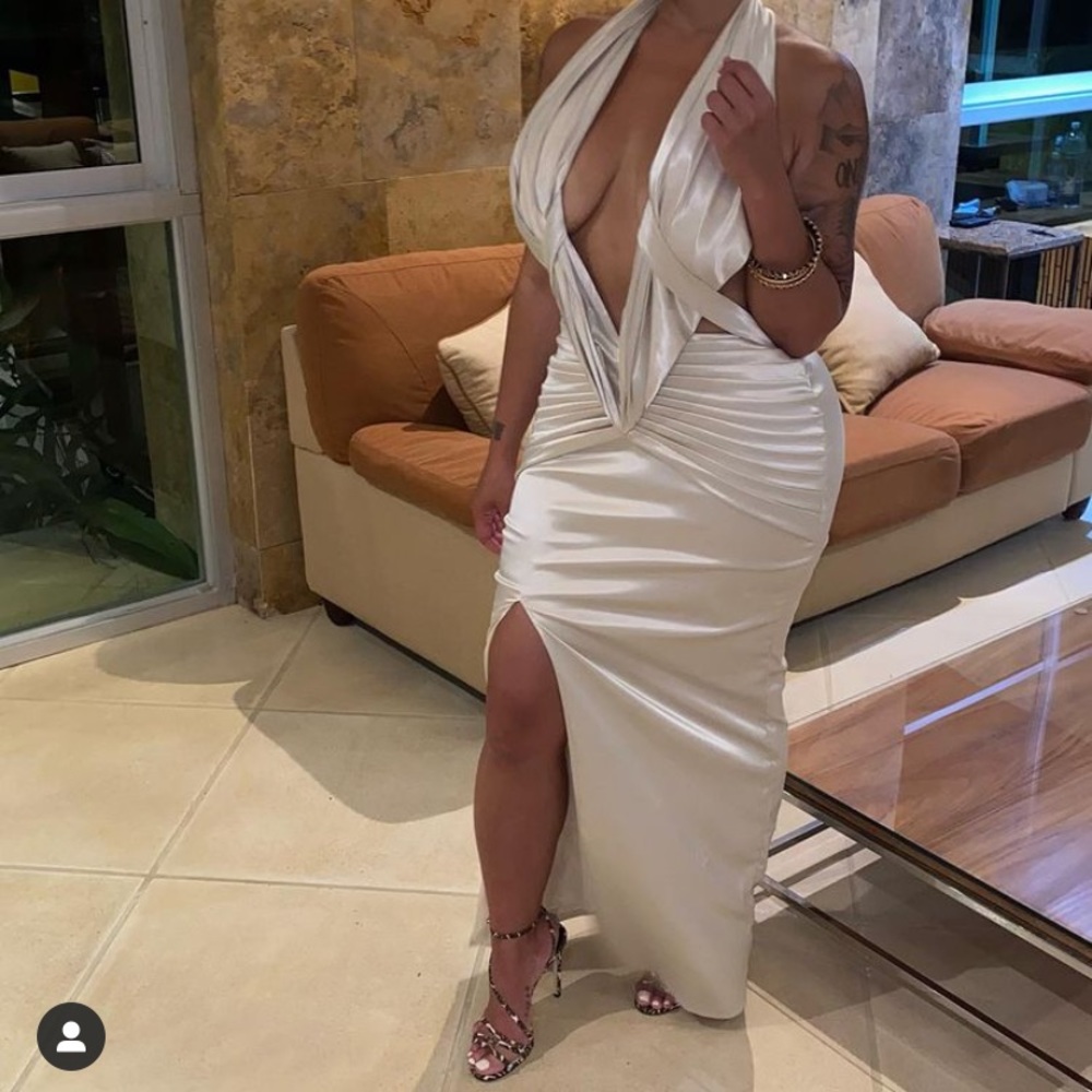 Champagne evening gown